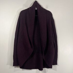 Pure‎ Energy Heathered Dark Purple Womens Open Front Cardigan Sweater X